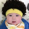 Children Hat Toddler Kids Baby Boys Girls Handmade Cotton Wool Baby Hat Boys and Girls Wig Cap 1-3T