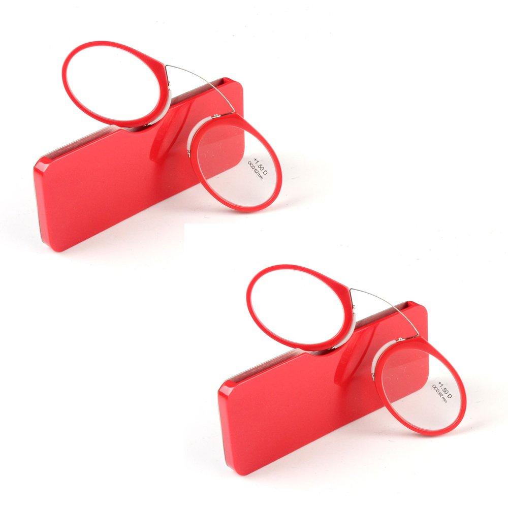 TR90 Card Type Reading Glasses for Senior Portable Micro Reading Special Case Power Range from To 3 Colors Available Set Ultra-lightweight Women, Men,