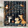 Cartoon Rainbow Sun Washable Dirt-Resistant Shower Curtain Shower Head Waterproof Polyester Bath Curtain For Home Decor