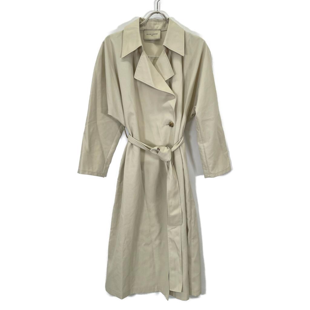 UNITED ARROWS Light Beige Back Flare Trench Coat Coat 36 Light beigeUsed