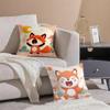 cute animal FFlat Foxes Cushion Cover Pillowcase Short Plush Invisible zipper Room Sofa Cushion Cover