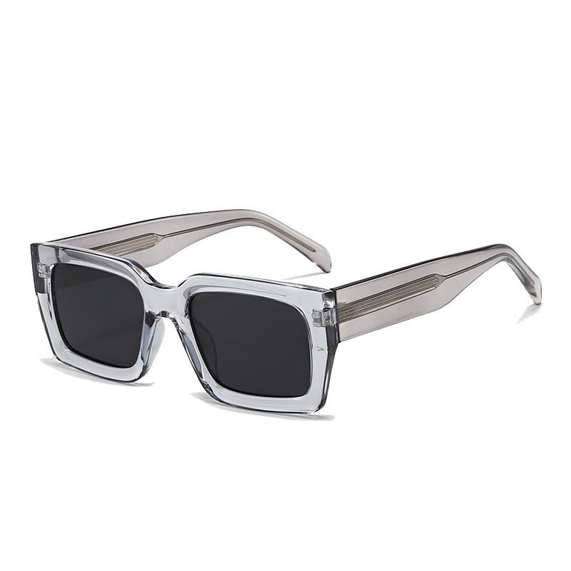 Minimalist Black Square Sunglasses With Uv400 Polarized Tac Lenses For Fashion And Outdoor Activities