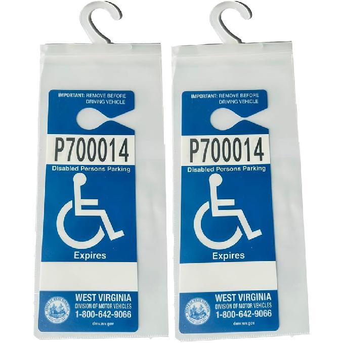 

Encell Handicap Placard Holder 2PCS Clear Disabled Parking Permit Placard Protective Mirror Tag Holder for Auto S