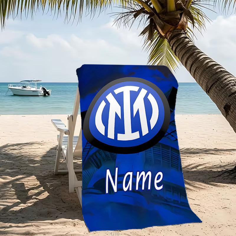Customizable personalized beach towels Inter Milan themed designs.Suitable for the beach, yoga, sports;ideal as beach accessories