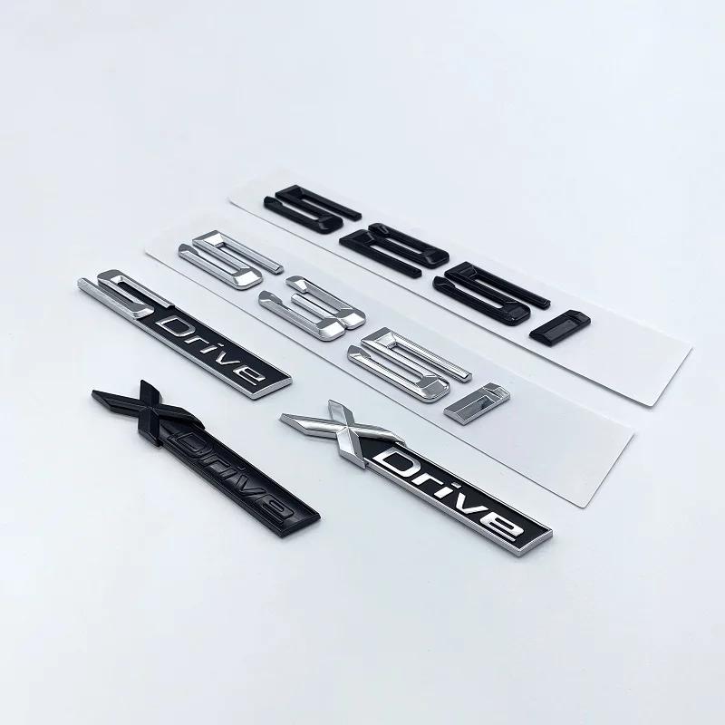 3D ABS Letter 520i 523i 525i 528i 530i 535i 540i Logo Badge Emblem For BMW 5 Series E60 E61 F10 F11 G30 Car Trunk Decal Sticker