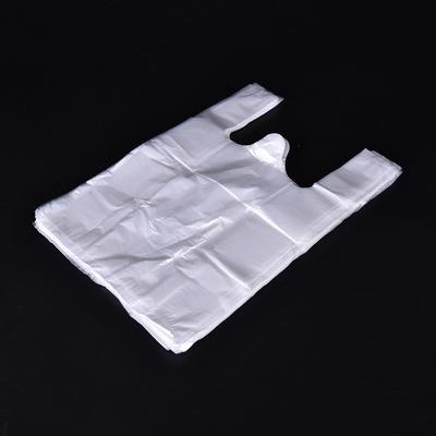 46/52/55/100pcsTransparent Bags Shopping Bag Supermarket Plastic Bags With Handle Food Packaging