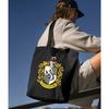 ERT GROUP Harry Potter Large Tote Bag (Hufflepuff) - Stylish A4 Canvas Shoulder Bag for Men and Women, Large Capacity, Black, 100% Cotton, Foldable,