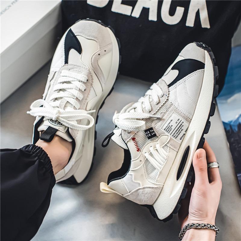 Men's Shoes Spring New Heightened Platform Waffle Dad Casual Running Travel Youth Sports Shoes