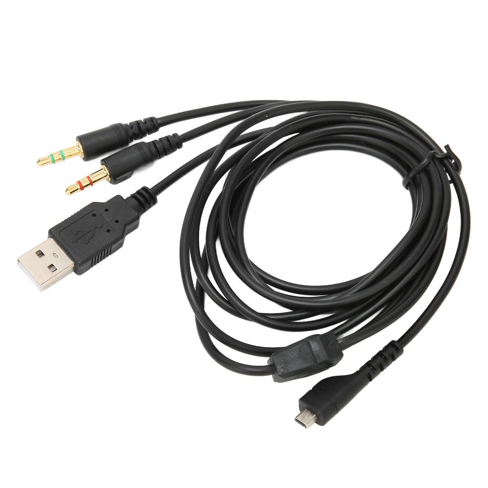 2m Headphone Audio Cable USB with Lighting Gaming Headset Cable for SteelSeries Arctis Home