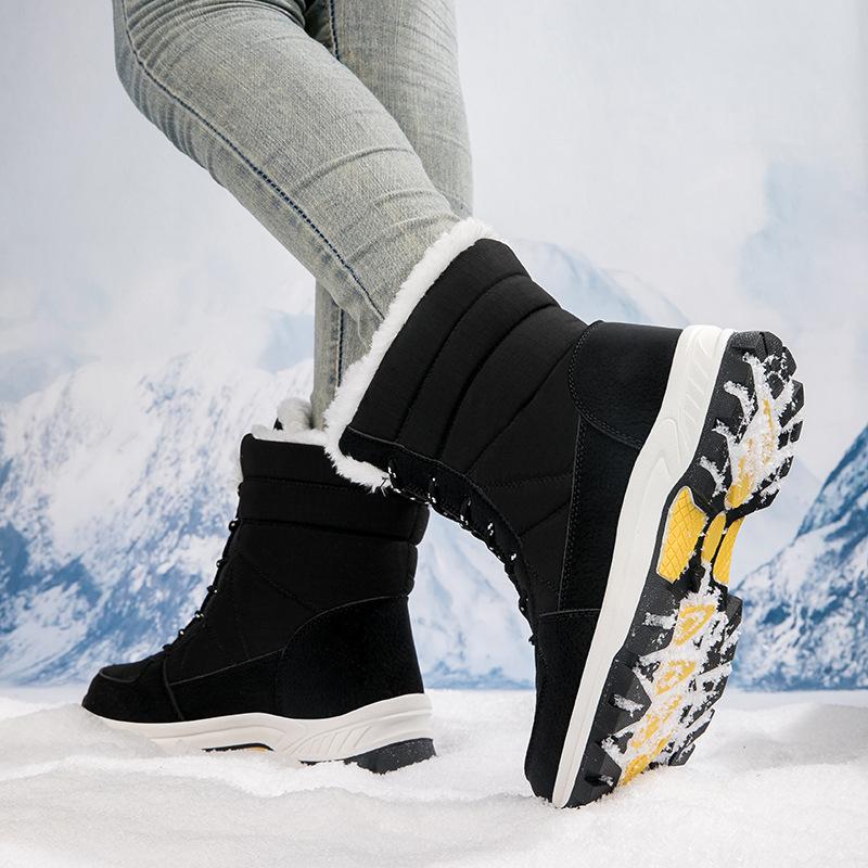 2025 winter popular snow boots 2025 season piled thickened waterproof non-slip thick-soled Northeast large cotton warm boots