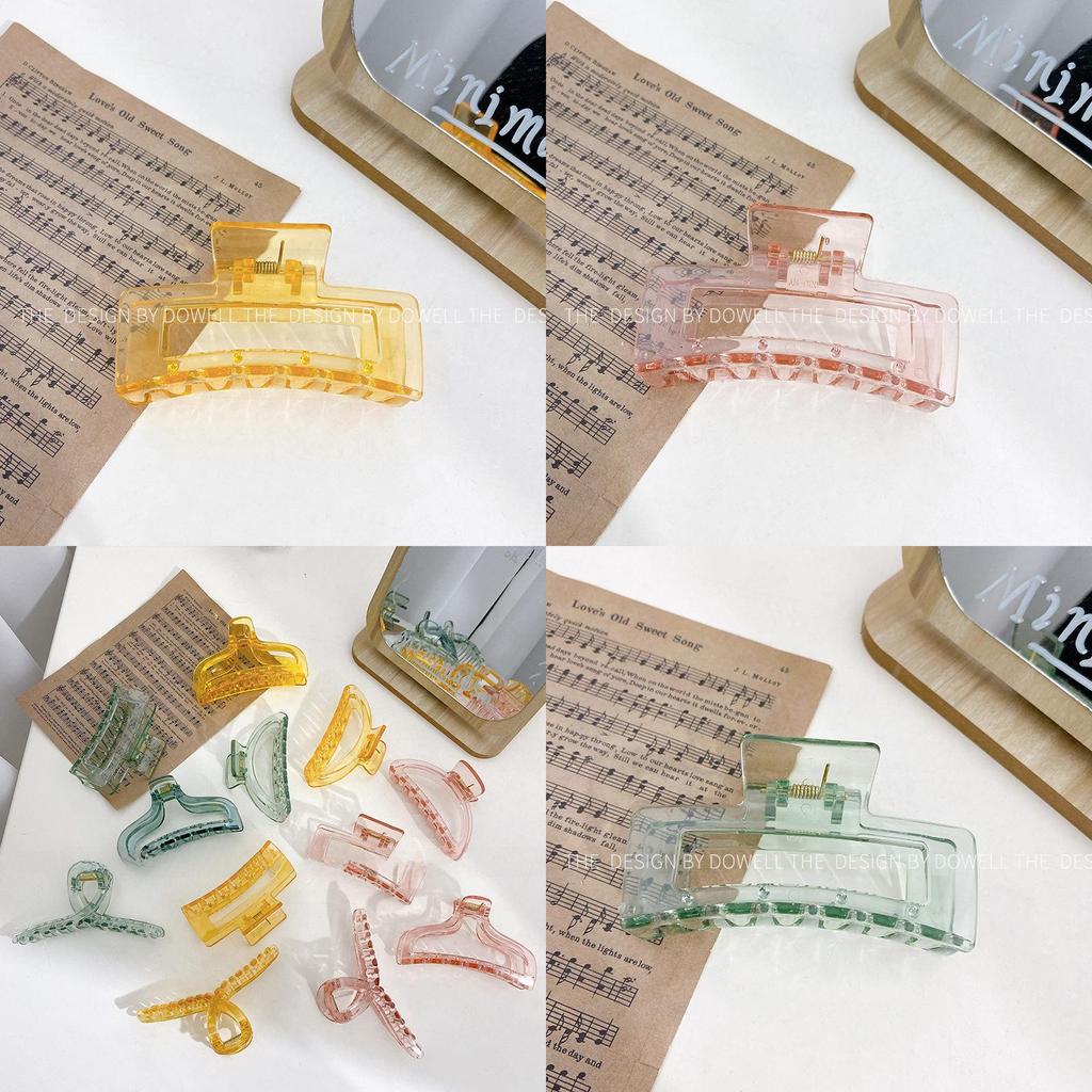 Beautiful Handmade Clear Plastic Hair Claw Clip In Various Colors For Stylish Women