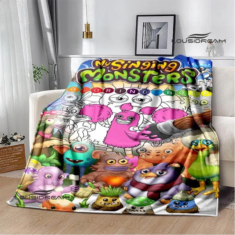 Game My Singing Monsters printed blanket Flange Warm blanket picnic blanket Soft and comfortable blanket Birthday Gift