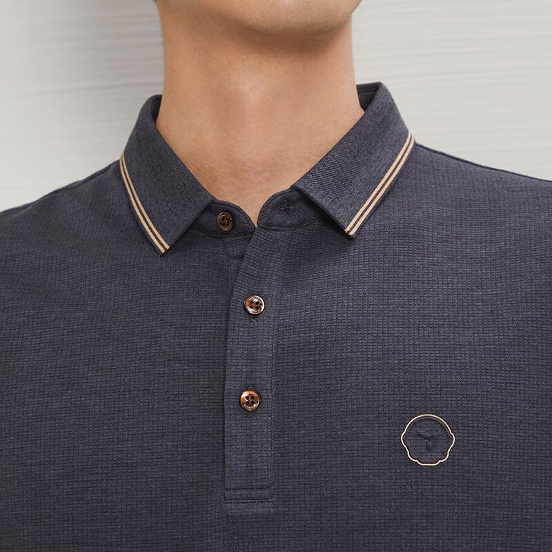 Seven Brand Men's Wool Blend Waffle Long-Sleeve Polo Shirt