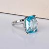 Luxury Topaz and Sapphire Ring for Women Fashion Jewelry Engagement Wedding Band
