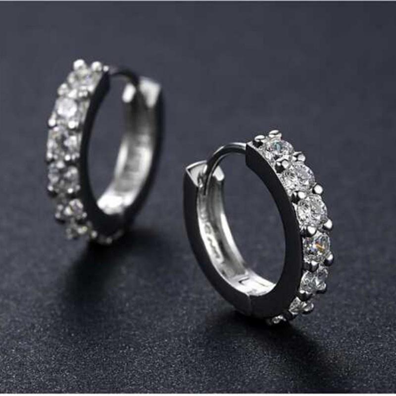 Andara Newest Luxury Romantic Women Jewelry  Sterling  Plated Rhinestone Crystal Hoop Earrings For Women Wholesale