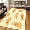 Maya the Bee Flannel Pattern Square Carpet,Area Rug,Carpet Rug for Living Room Bedroom Sofa Playroom Decor,Non-slip Floor Mat