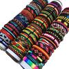 Mixed Color Handmade Braided Leather Bracelets - Set of 100 Pieces, Hot Selling with Cross-border Popularity
