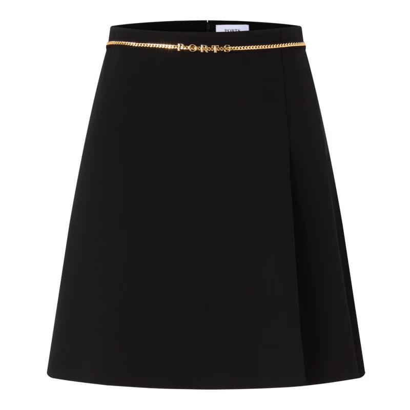 

PORTS Women s Autumn/Winter Black Mid-length A-line Skirt 8