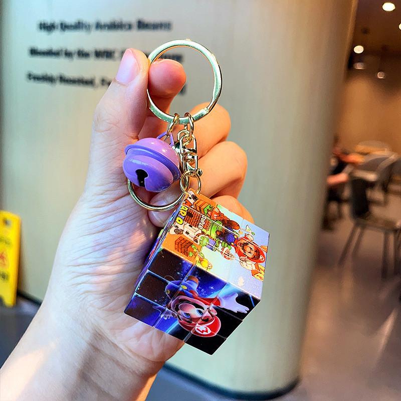 Kreativer Cartoon Mario Schlüsselanhänger Charmante PVC-Dekoration für Rucksack und Schlüssel