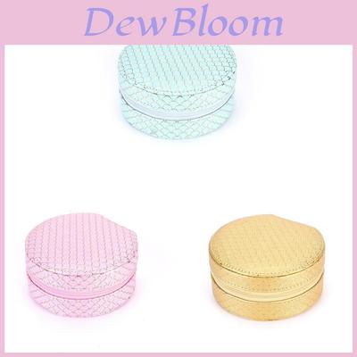 Jewelry Box Soft Leather Round Storage Organizer With Multiple Compartments For Gift Giving