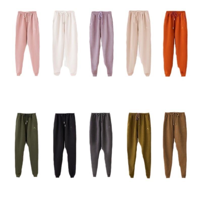 Fleece thickened warm windproof pants women's pants versatile high waist and thin sweatpants large size sports casual pants