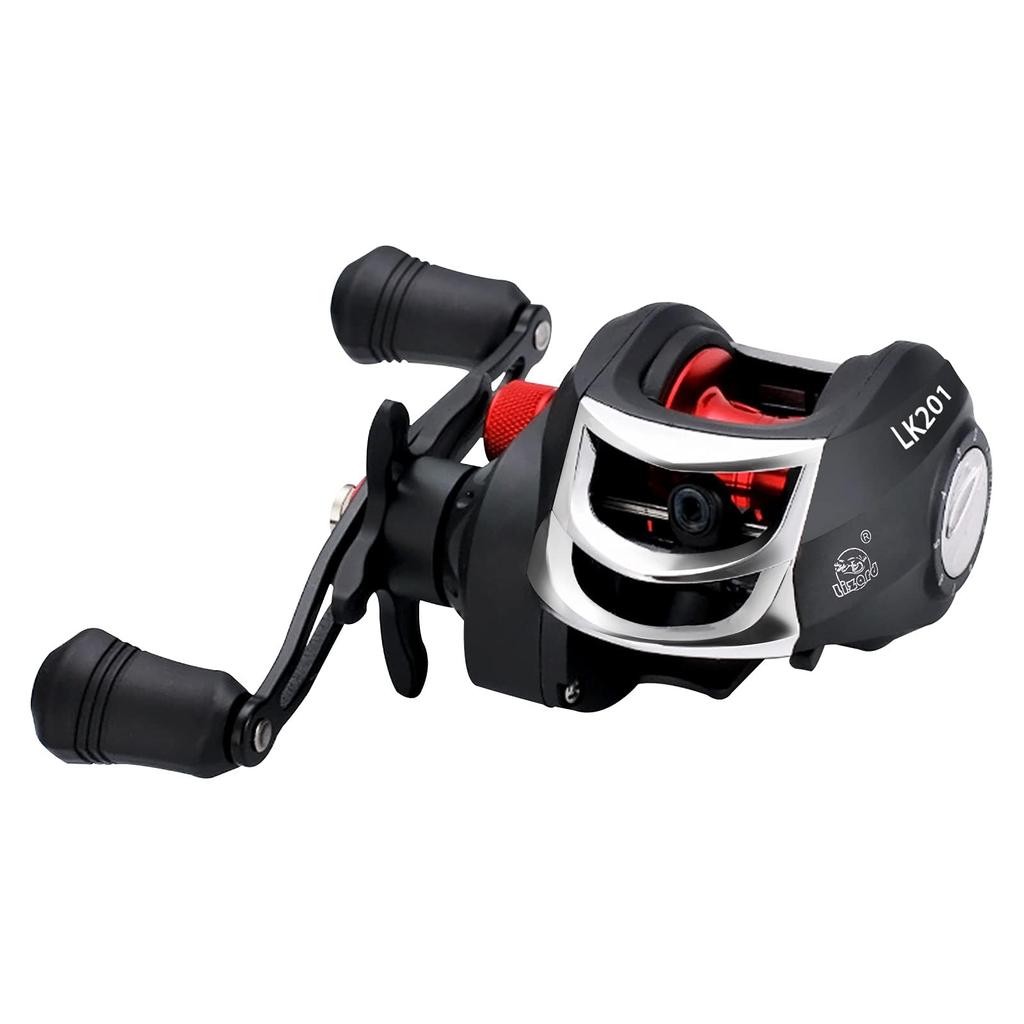 Baitcasting Reel for Salt and Freshwater Magnetic Gear Max Drag Force Bass Fishing Fishing, Brake, 7.21 Ratio, 17+1BB, 8kg, Lightweight, Left/Right