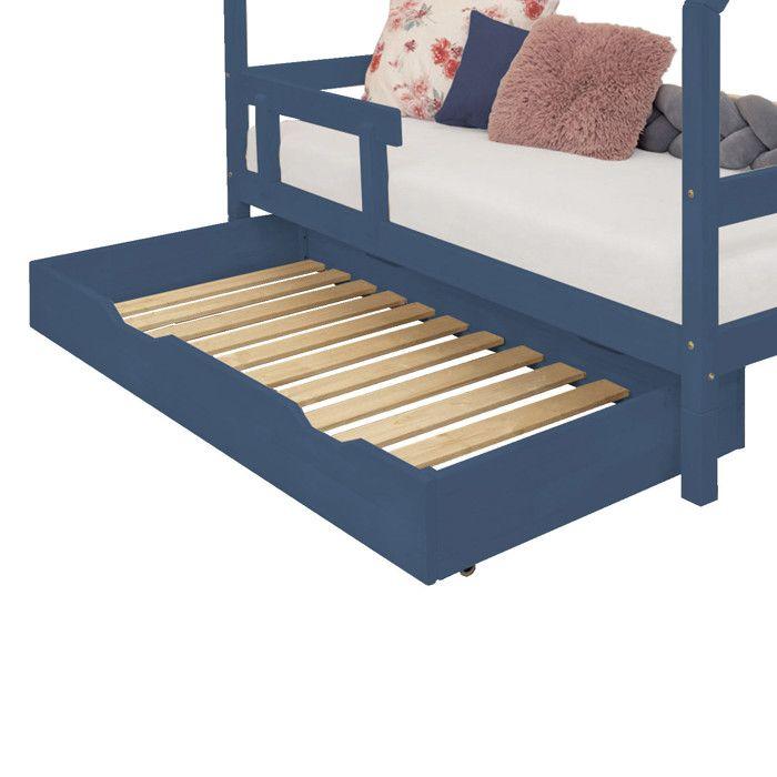 Bed Drawer 120 X 180 with Slatted Base BUDDY - Navy Blue
