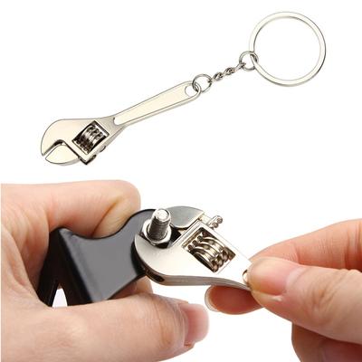 Portable Mini Wrench Keychain Key Ring for Men Metal Adjustable Universal Spanner for Bicycle Motorcycle Car Repairing Tools Men Gift