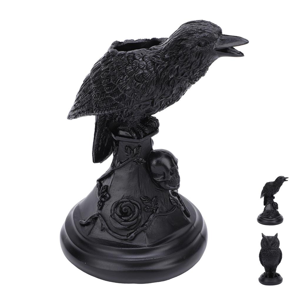 Gotycki świecznik Upiorny Stół Ozdoba Realistyczna Żywica Dekoracja Domu Gotycki Świecznik