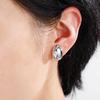 European American Fashion New Earring French Light Luxury Women Water Droplet Shaped Ear Clip High-end Feeling Simple Smooth