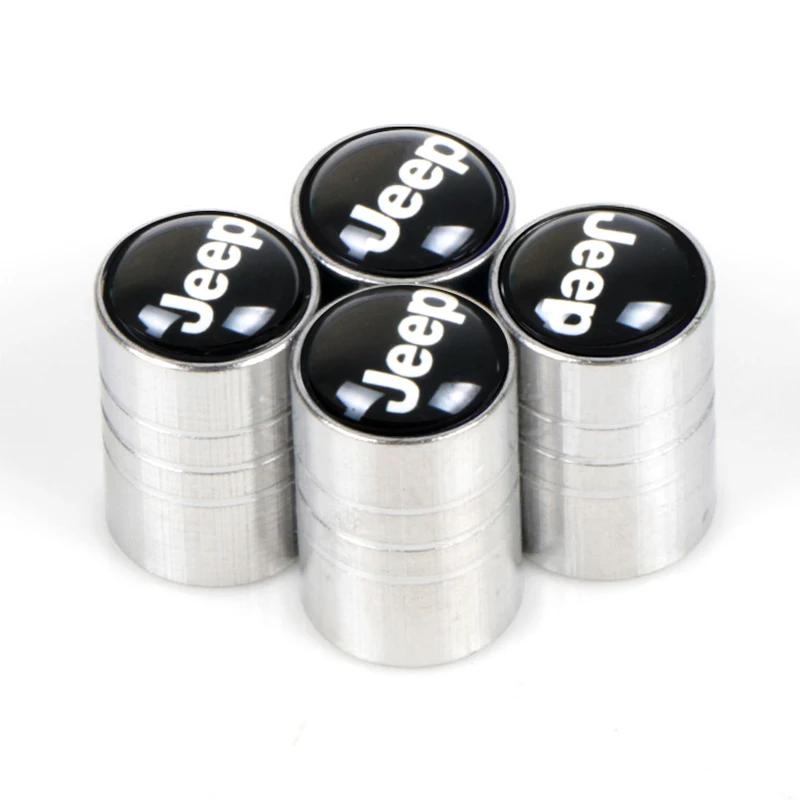 4pezzi Tappi Valvole Pneumatici Ruote Auto in Metallo Copri Stelo Accessori Per Jeep Cherokee Wrangler Compass Patriot Renegade