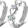 2 Stück Legierung Elegante Zirkon Dekor Ohrringe - Für Mütter Schwestern und Freunde Herzform Schlankmachend