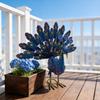 3D Iron Peacock Floor Ornament for Garden, Balcony, Home Decor - Light Luxury Creative Landscape Craft