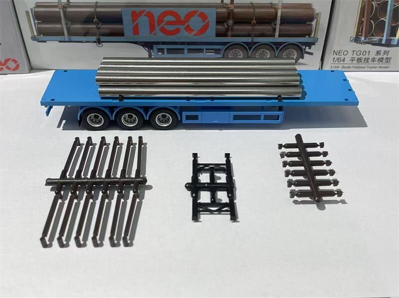 Neo 1:64 Vollmetall-Anhängerplatte Blau Diecast Modellauto gray