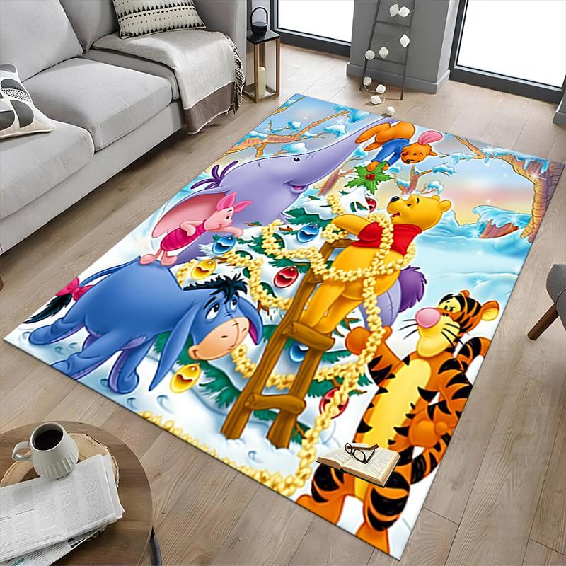 Christmas Tree Fun Carpet For Playroom Bedroom Living Room Sofa Home Decor Kids Game Area Rug Nonslip Floor Mat