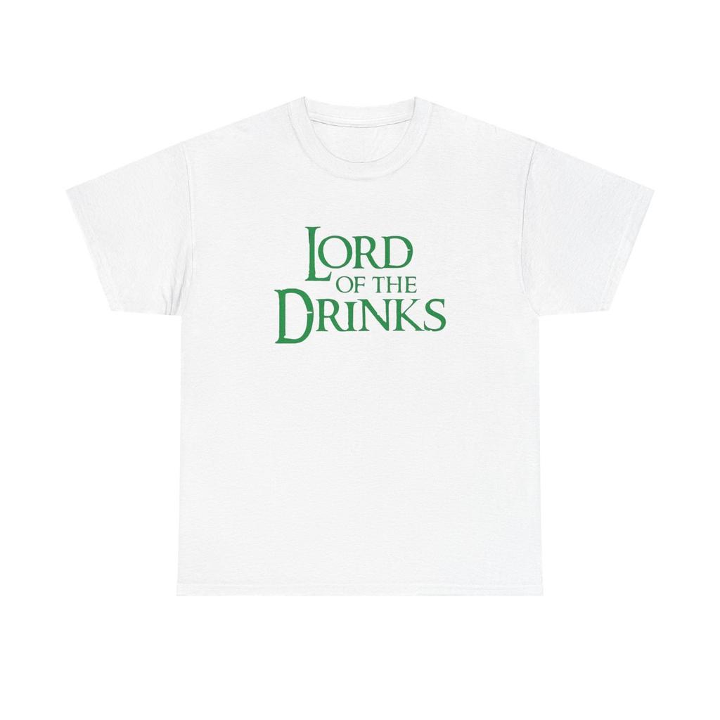 Lord Of The Drinks Funny Graphic T-Shirt Mens Womens Tees Top Unisex Heavy Cotton Tee Gift NEW