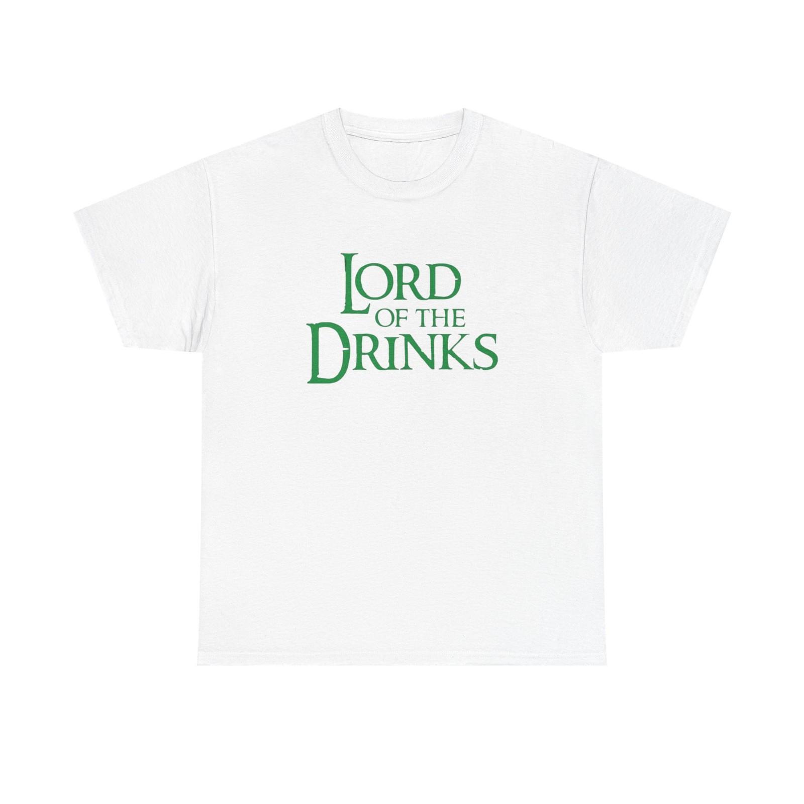 

Lord Of The Drinks Funny Graphic T-Shirt Mens Womens Tees Top Unisex Heavy Cotton Tee Gift NEW XL
