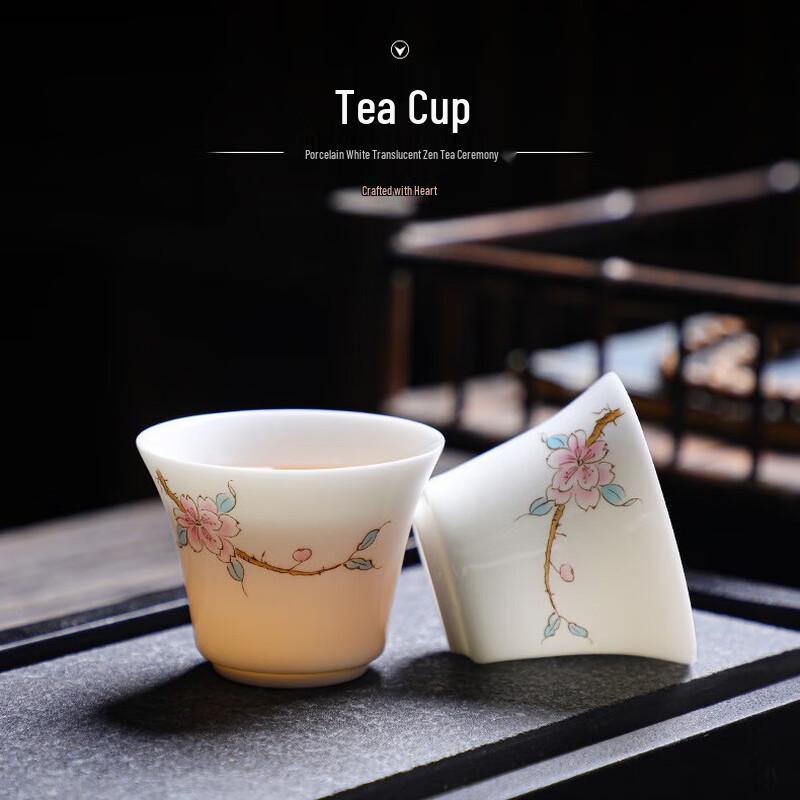 Tuopai High-Grade Suet Jade Porcelain Kung Fu Tea Set