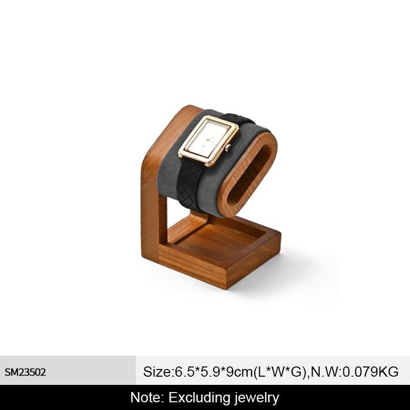 Solid Wood Watches Display Stands Base Watch Necklace Bracelet Organizer Rack Bangle Scrunchie Headband Showcase Stands