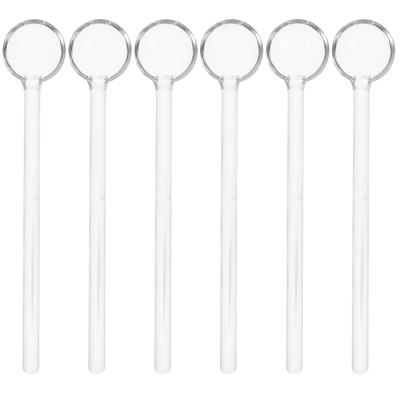 Long Handle Glass Spoons Clear Dessert Beautiful Glass Flatware Coffee Stirring Spoons Tea Spoons for Home Party Bar