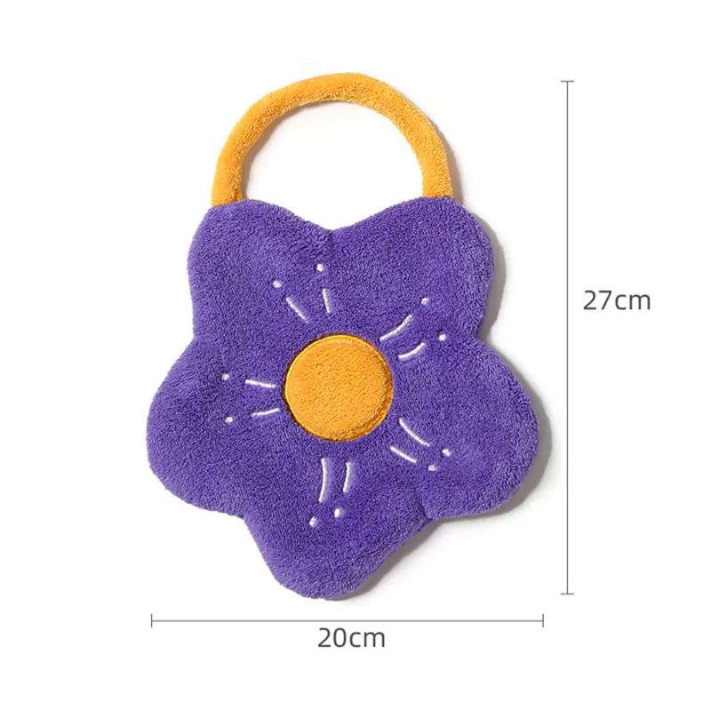 Schnell trocknende Handtücher, Korallenvlies, abwischbar, Taschentuch, Küche, Badezimmer, saugfähig, Geschirrtuch, Reinigungstuch, kreative Blumenform