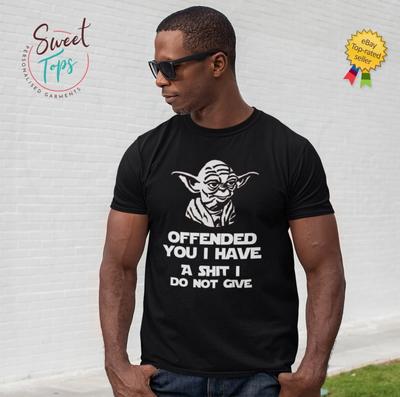 TI HO OFFESO HO UNA M***A NON MI INTERESSANO GLI UOMINI ADULTI T-shirt NERA | BATTUTA | VOLGARE