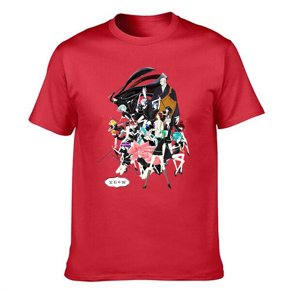 Unisexs Pure Cotton Tshirt Houseki No Kuni Anime Characters Print Casual Short Sleeve Tee For Anime Fans