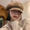 Japanese Retro Beret for Women, Autumn Winter Korean Style Large Size Painter Hat, Slimming Face Artist Cap