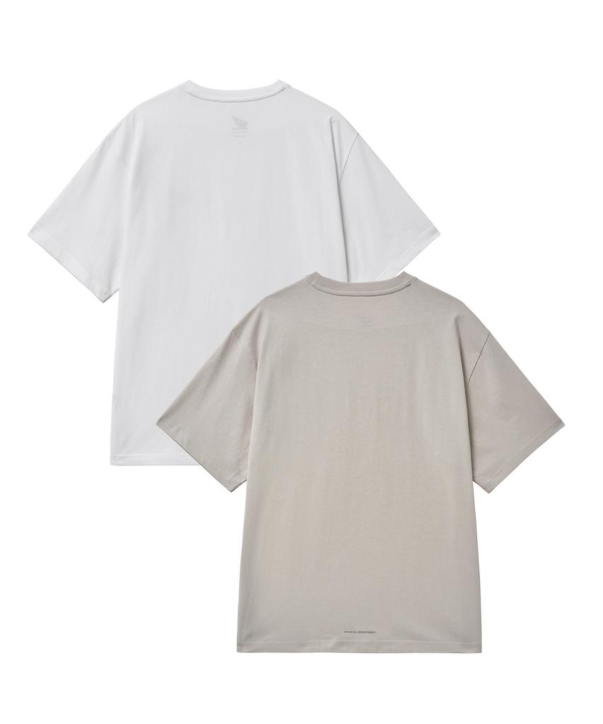 PHYPS MOTORCYCLE [2Pack] Speed Cool Short Sleeve White Beige