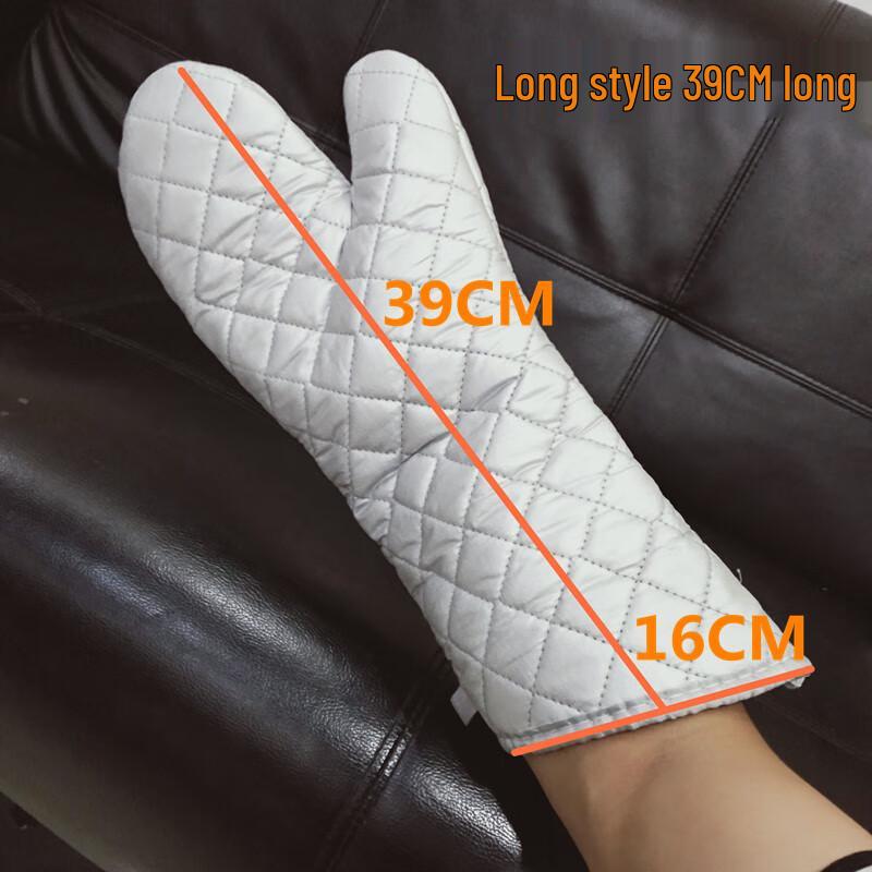 Minai Heat Resistant Oven Mitts, Silver (Pair)