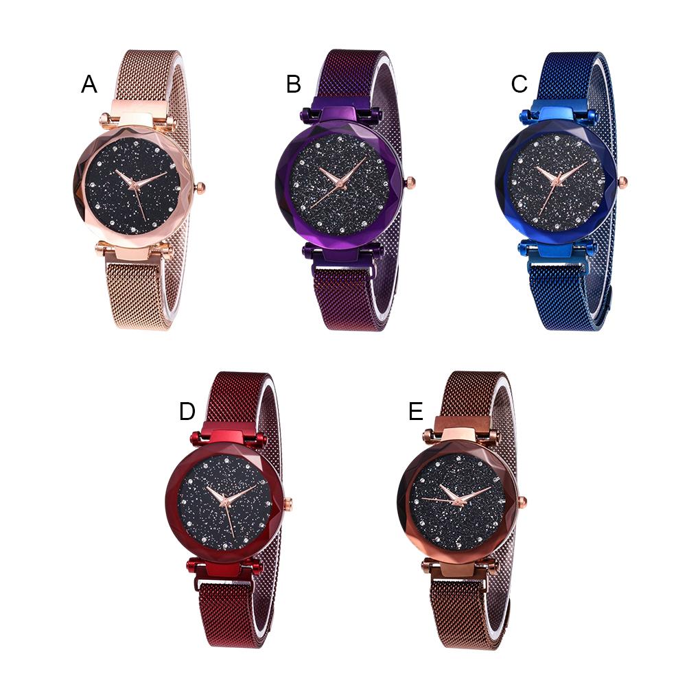 Ladies Magnetic Starry Sky Clock Luxury Ladies Watch Fashion Diamond Female Quartz Watch