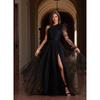Spring Summer New Women's Plus Size Loose Flare Mesh Dress, Casual Commute European American Style Dress