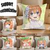 Cute NNakano Yotsuba Chibi Square Sofa Pillow Cover Solid Color Living Room Home Decor Cushion Case