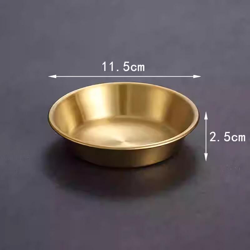 Wutuo Retro 11cm Golden Condiment Dipping Dishes (3-Pack)